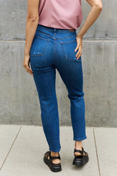 Judy Blue – Melanie – Boyfriendjeans im Used-Look mit hoher Taille in voller Größe